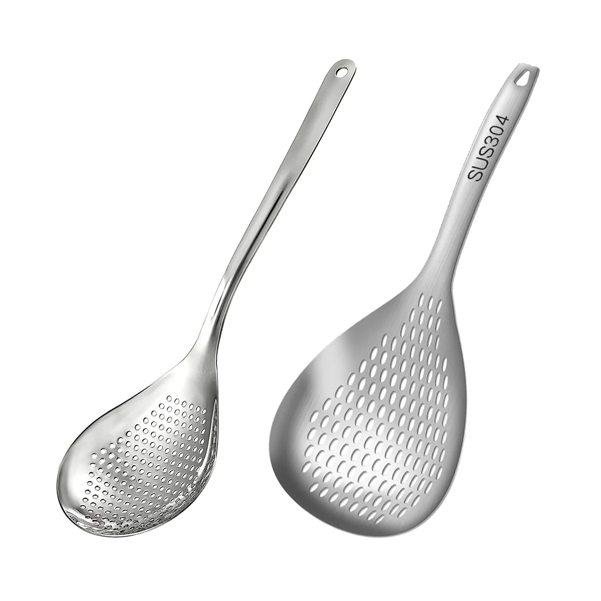 

Skimmer Slotted Spoon,Stainless Steel with Comfort Handle and Hanging Holes for Kitchen Cooking Draining and Frying