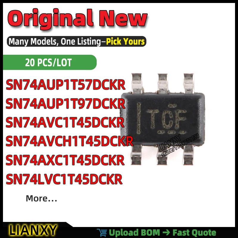 SN74LVC1T45DCKR SN74AVCH1T45DCKR SN74AUP1T97DCKR SN74AVC1T45DCKR SN74AXC1T45DCKR SN74AUP1T57DCKR TSSOP-6 Level Translator New