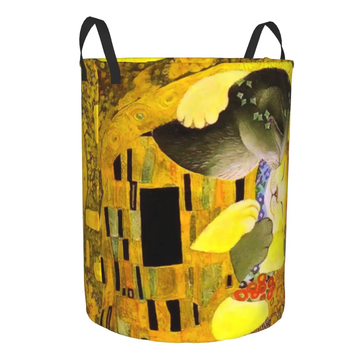 Pet Cat The Kiss Laundry Hamper Large Clothes Storage Basket Gustav Klimt Art Toys Bin Organizer for Boy Girl