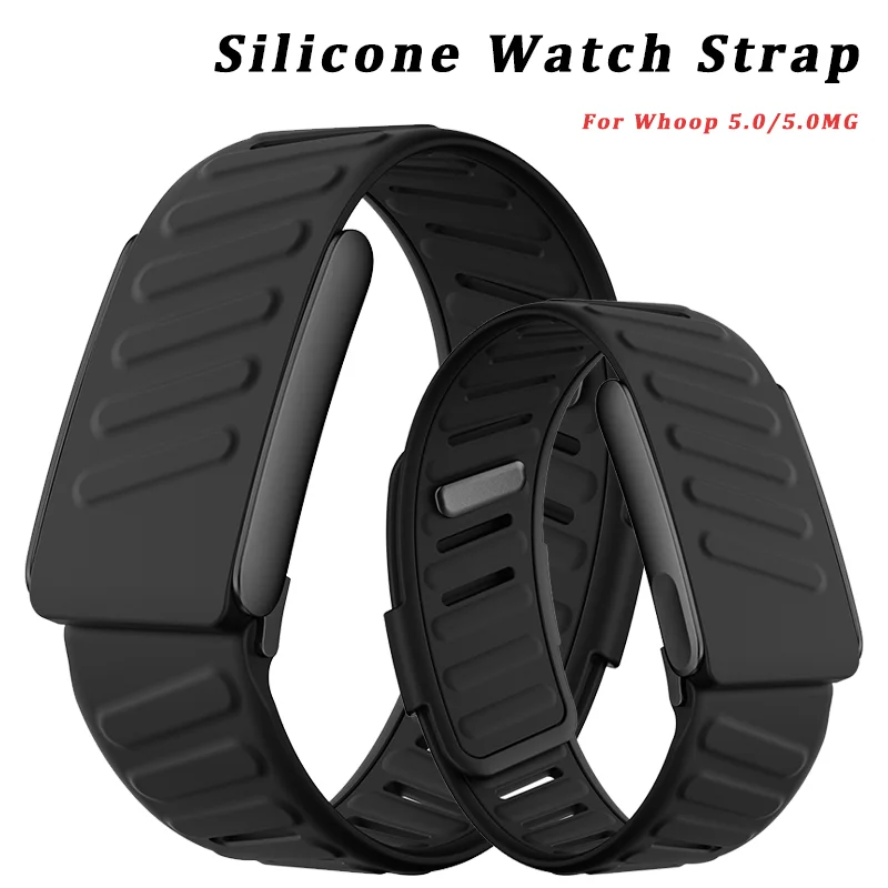 

Soft-Touch Silicone SportFlex Wrist Band Compatible with WHOOP 5.0/5.0 MG Waterproof Sweatproof Replacement Watch Strap