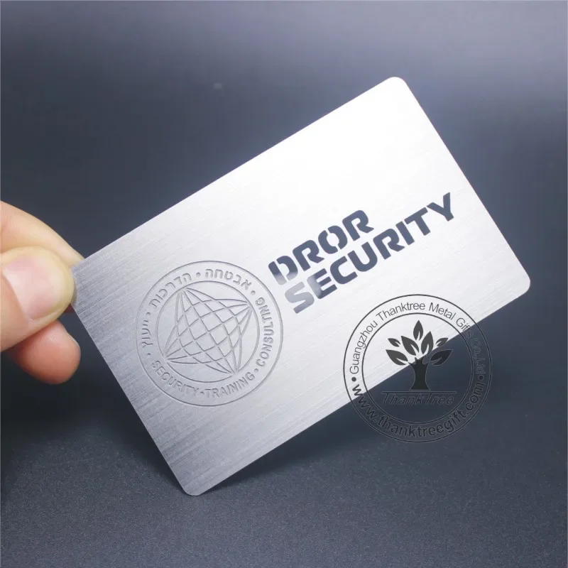 Custom Shape Stainless Steel Business Card Professional Custom Metallic Business VIP Cards Metal Name Cards
