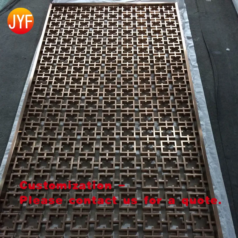 

Металлические перегородки для дома, декоративные экраны из нержавеющей стали, модель custom.ZZ9912, черные, с полированной поверхностью, лазерная резка.