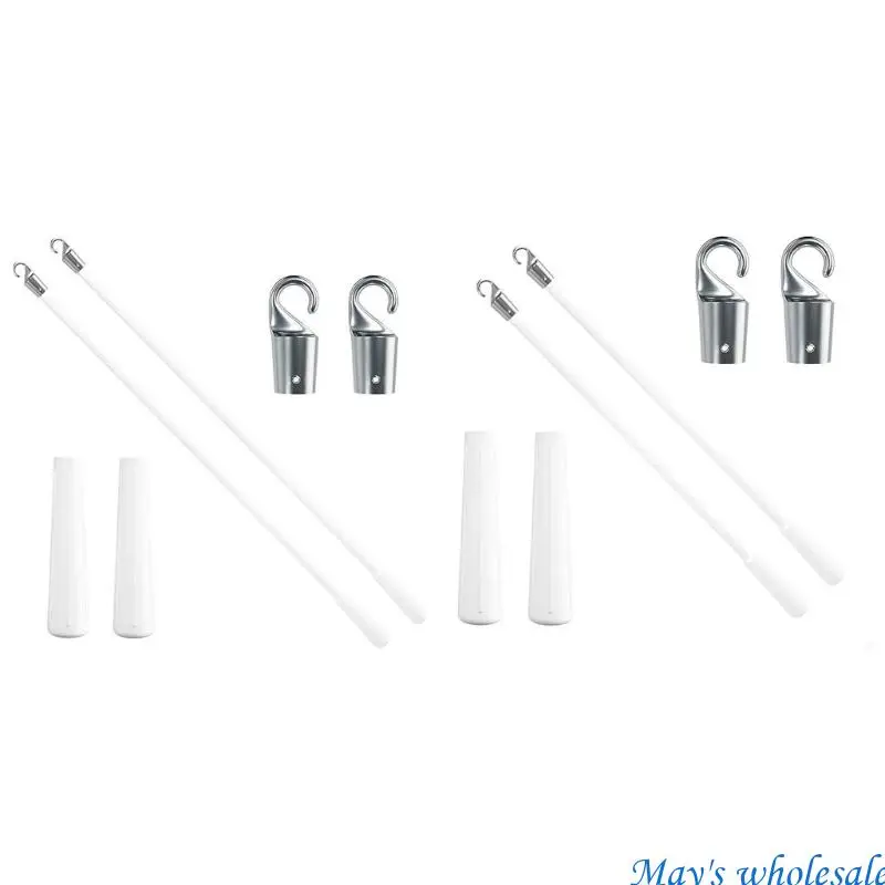 

Fiberglass Vertical Blind Control Rod White Tilt Sticks with Hook for Window 448A