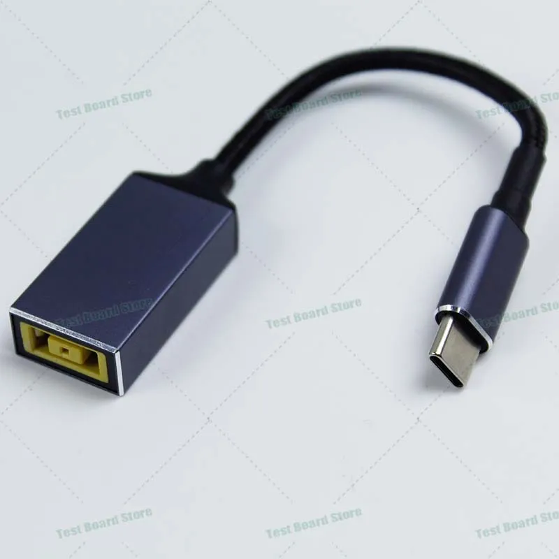 1Piece square plug female to Type-C PD100W fast charging cable converter for Lenovo ThinkPad Savior