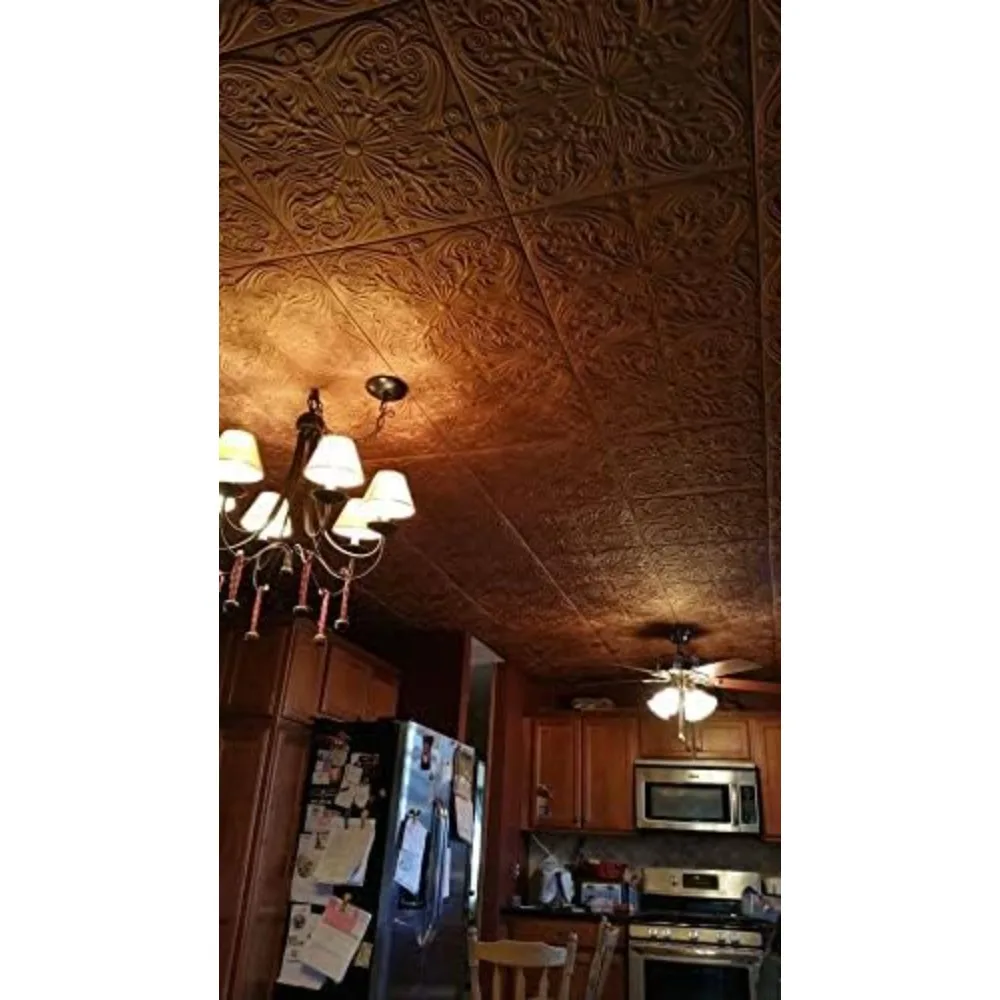 50 unidades de azulejos de techo de espuma de 20x20 - Cubiertas de aproximadamente 135 pies cuadrados - Azulejo de techo de poliestireno para recoger aplicaciones