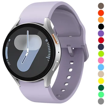 20mm Silicone Strap For Samsung Galaxy Watch 4 6 Classic 47mm/46mm Pro 45mm No Gaps Bracelet Galaxy Watch 7 6 5 4 40mm/44mm Belt