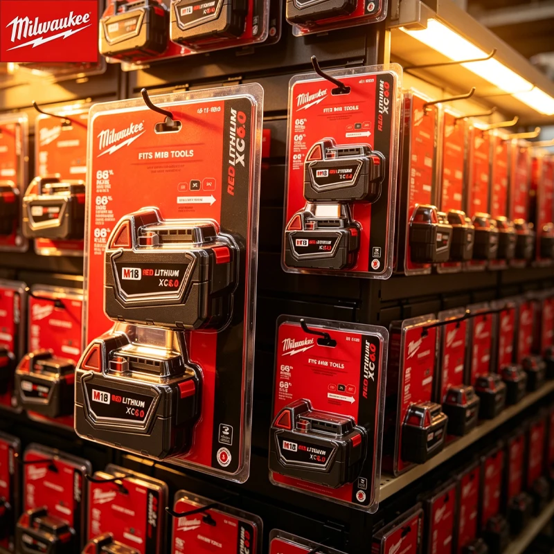 

18V Milwaukee M18 battery with vacuum packaging M18B6 6000mAh,rechargeable battery compatible with Milwaukee tool 18V Battery