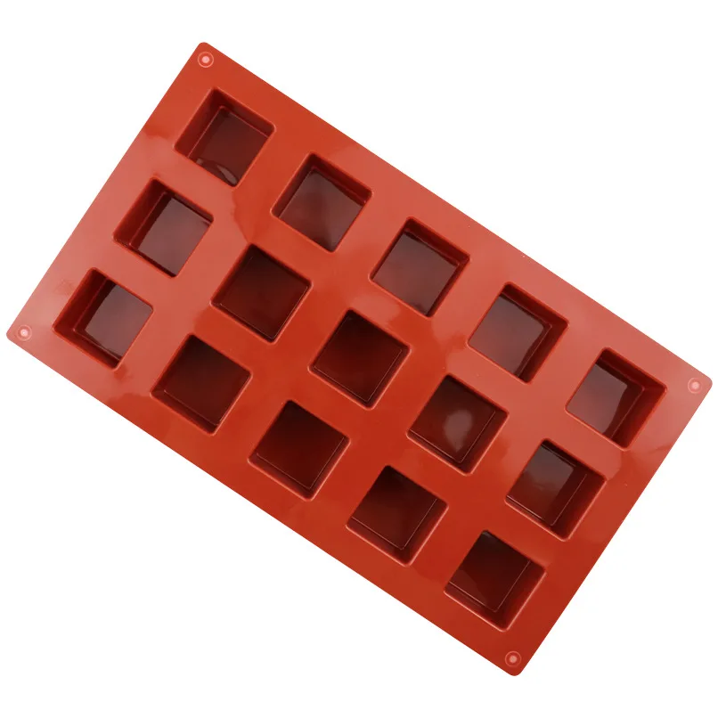 Wholesale 15-Linked Cube Silicone Cake Mold Mousse Chocolate Aromatherapy Candle Making Mould for Baking And Pastries 393