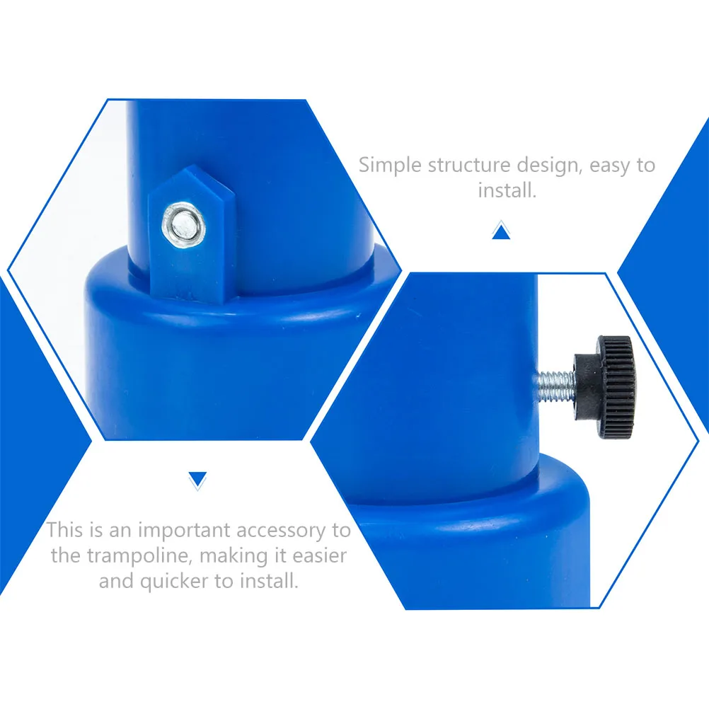 

5 Sets Jumping Bed Cap Trampoline Accessory Caps for Poles Major Plastic Parts Blue Enclosure End Cover Professional Rod