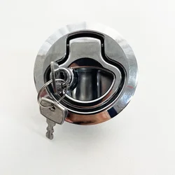 1pc Boat Flush Mount Hatch Cover Cabinet Door Lift Pull Handle Lock for RV Yacht Marine Deck Locking Locker Yacht Accessories