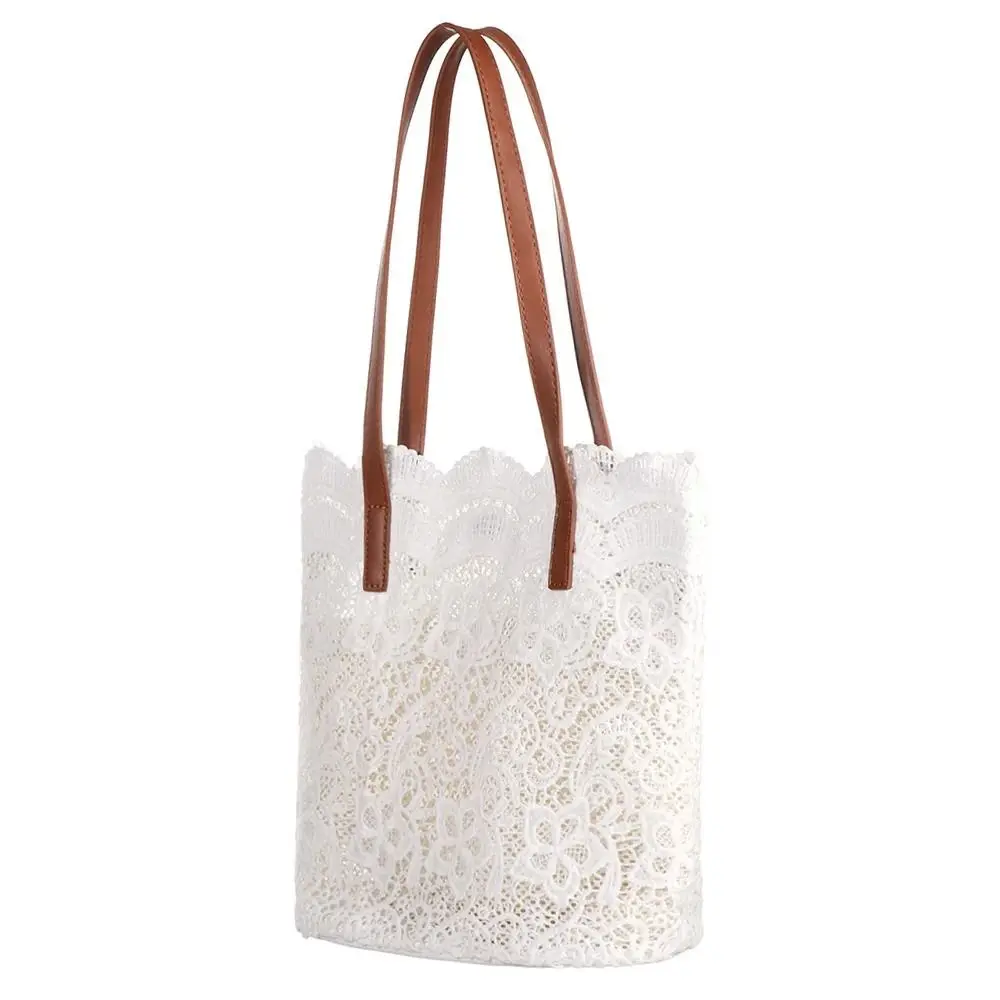 

Полые женские тканые сумки, ручная работа, вязаная крючком сумка с ручкой сверху, вязанная крючком цветок, большая вместительная долговечная сумка для рыболовной сети