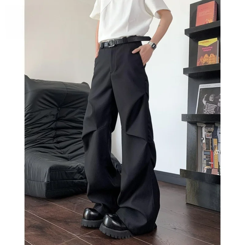 

American High Street Loose Micro Flared Harlan Pants Men Women New Sle Vibe Wind Casual Trousers Cotton Polyester Blend