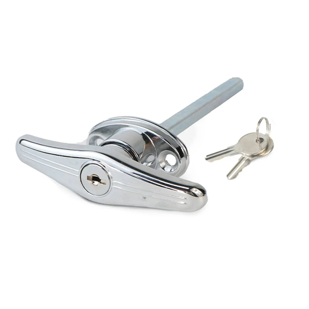 Garage Door Lock T-Handle Lock Alloy Connecting Rod Chassis T-Handle Door Lock Door Hardware  Door Locks 127.6*100.8mm