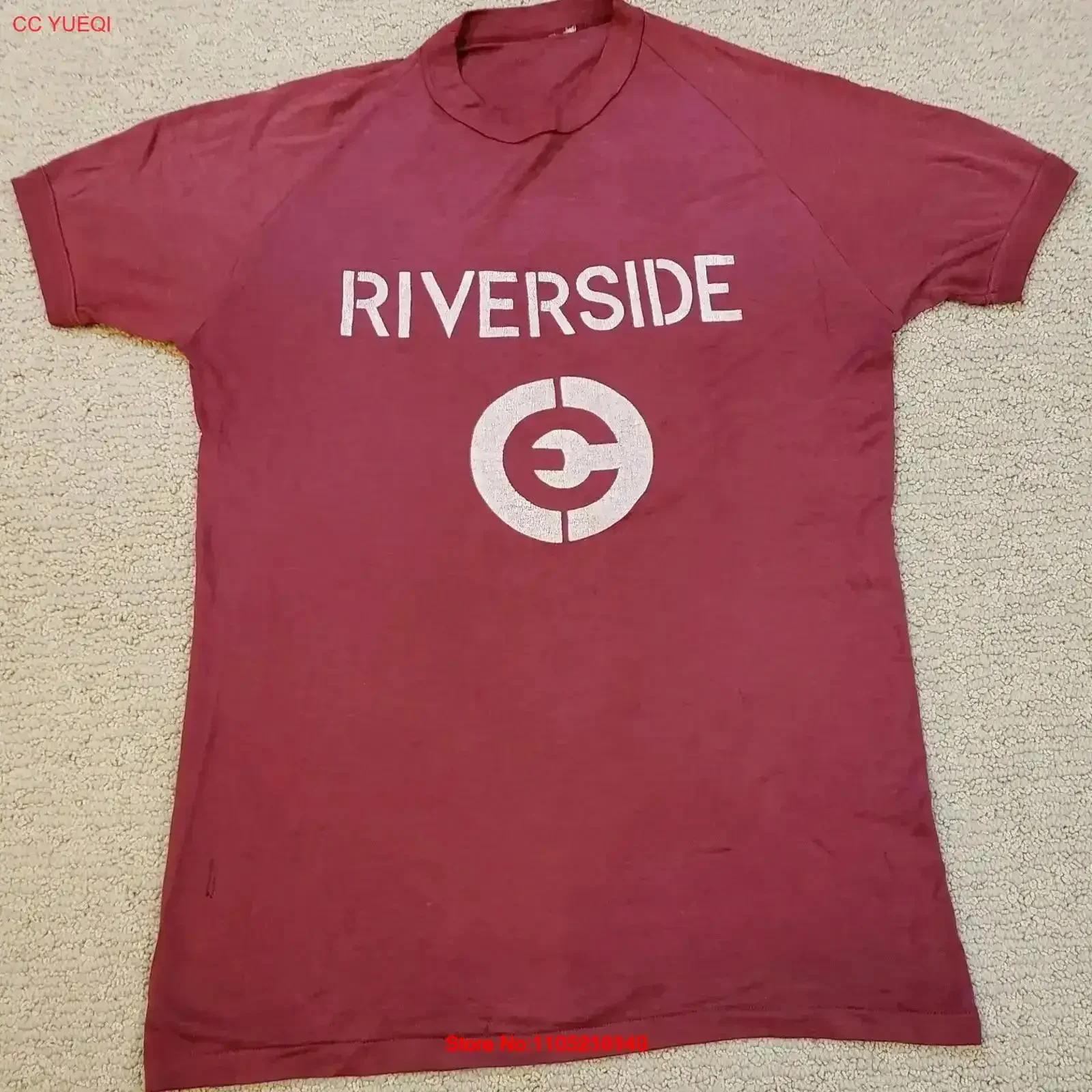 Vtg Riverside California Spellout Camiseta CHECK MEASUREMENTS EN PHOTOS vintage Lavado Ropa de diseñador cómoda Transpirable