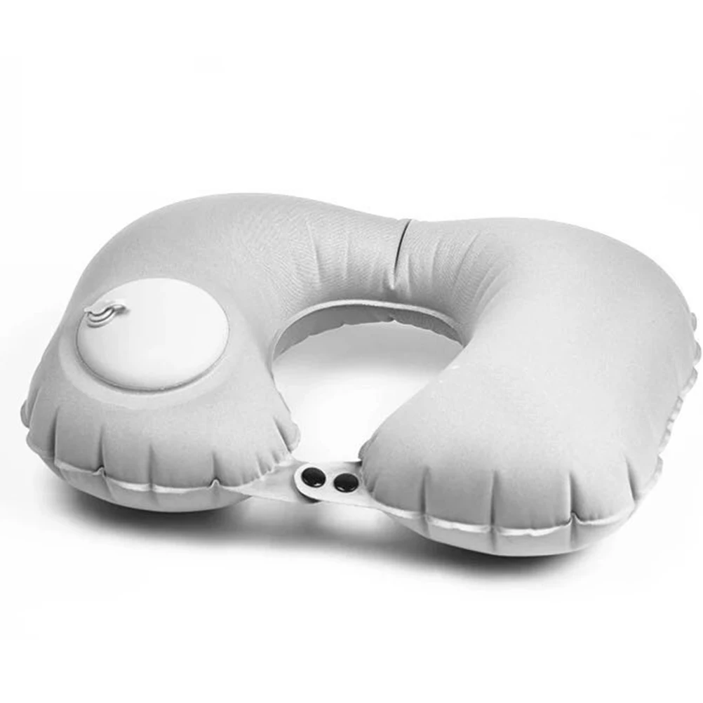 

2 PCS Airplane Neck Pillow Protection Aviation U-shape Travel Small for Pillows Shaped Grey Bolsters
