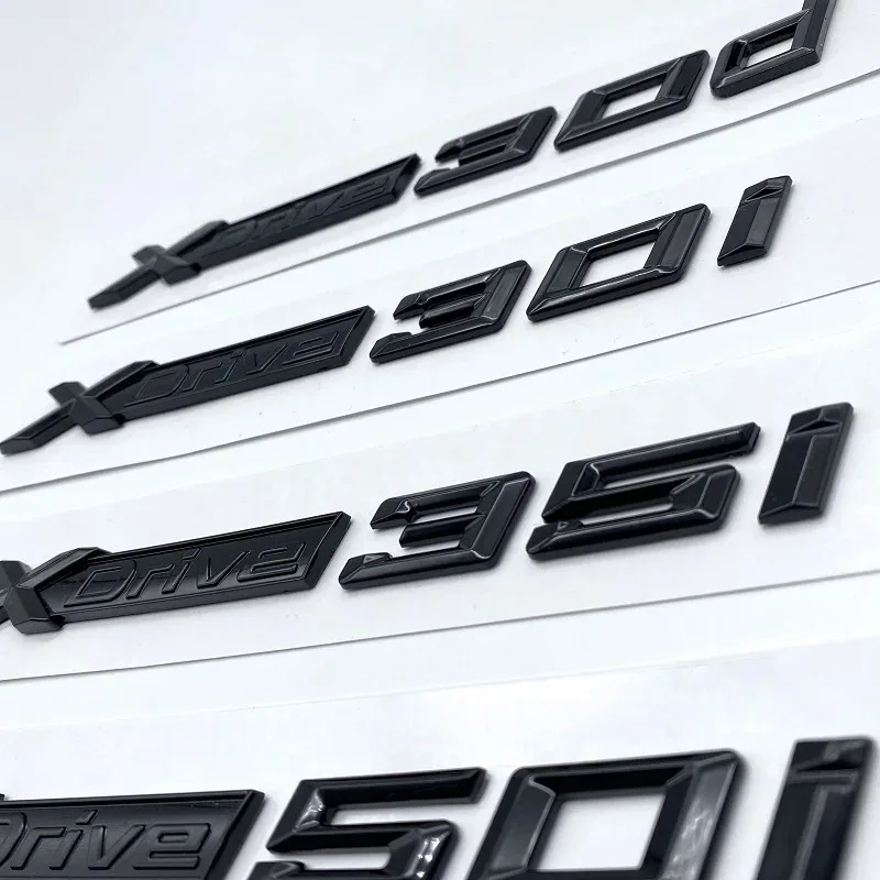 New Lettering XDrive28i XDrive30i XDrive35i XDrive40i XDrive48i XDrive50i XDrive30d For BMW X5 Car Rear Trunk Emblem Sticke