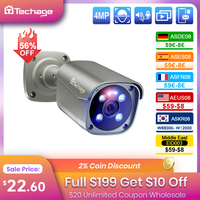 Techage 4K 8MP 5MP Security POE Camera Smart AI Human Detect Night Vision Outdoor Two-way Audio IP Camera CCTV Surveillance Cam