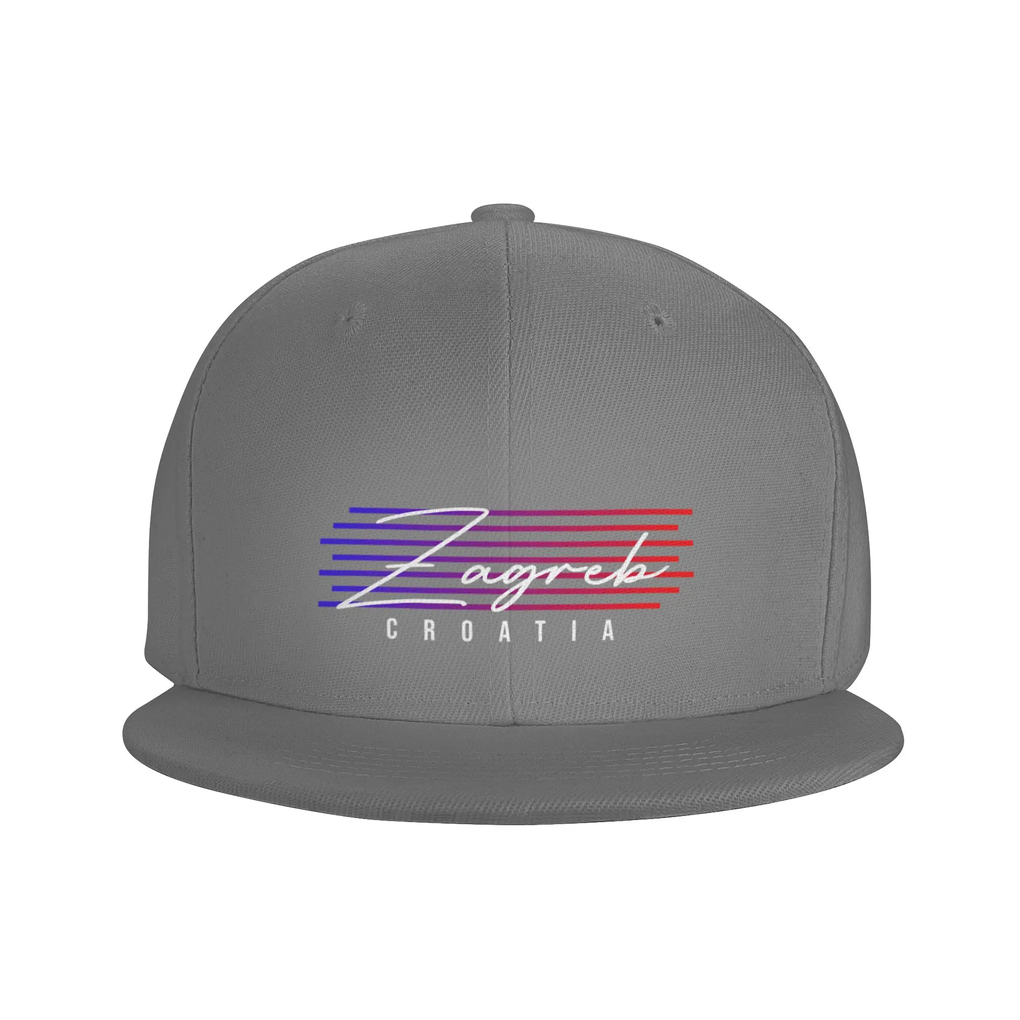 Fashion Zagreb Croatia Souvenir Gift Flat Brim Sun Hat  Collegiate Style Sports Visors