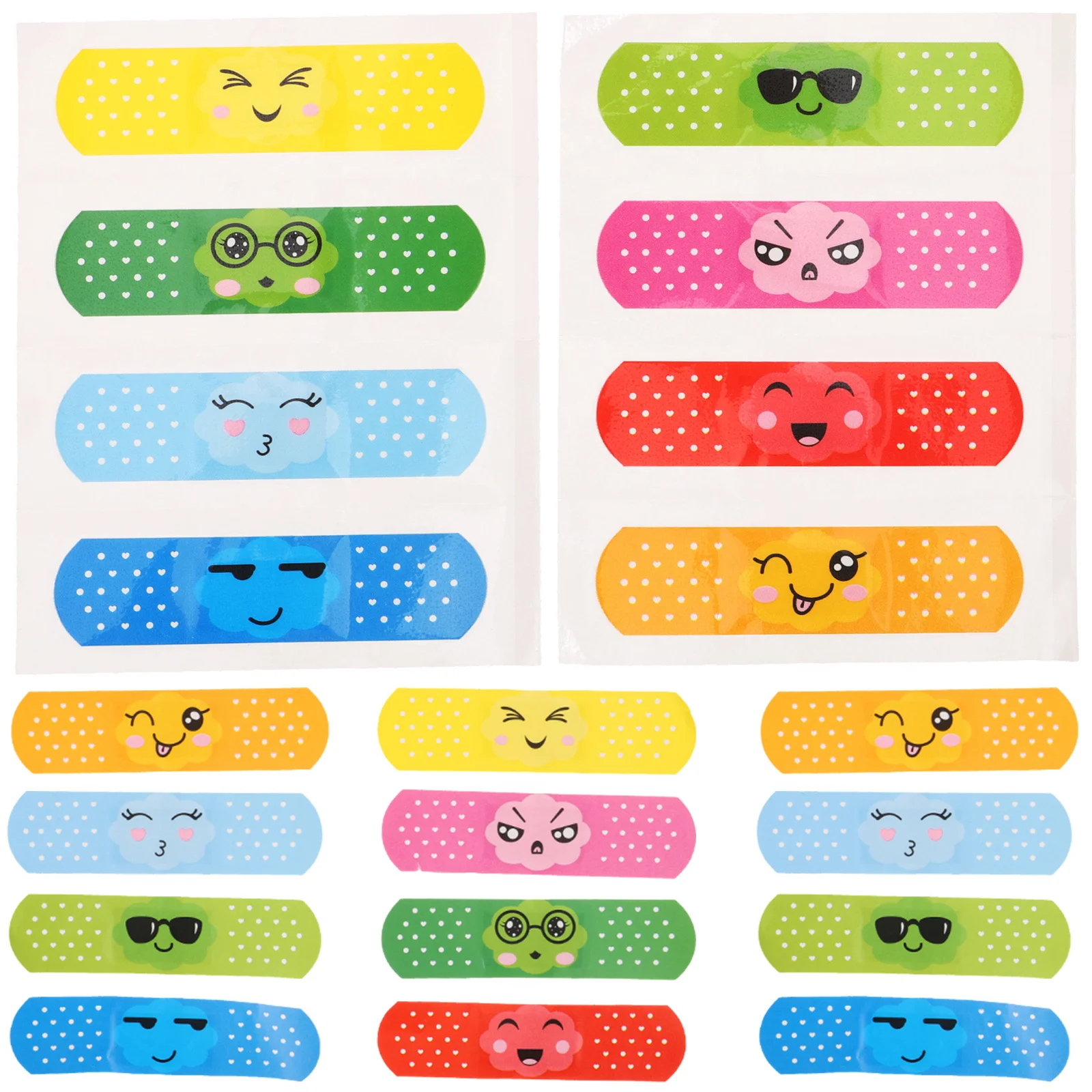 40 قطعة من أربطة الجروح الكرتونية، ضمادات لاصقة محمولة للاستخدام اليومي، تصميم اللزوجة القوية، ملحقات السفر #6