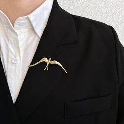Greatera Stainless Steel Bird Swallow Brooches for Women Men Unsiex Gold Silver Color Metal Lovely Bird Animal Party Brooch Pins