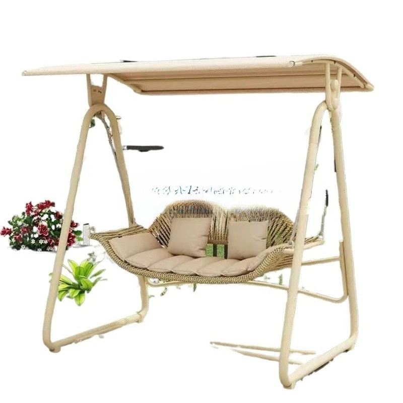 كرسي هزاز حديقة خارجية فيلا صالة كرسي الإنترنت المشاهير شرفة أرجوحة مزدوجة