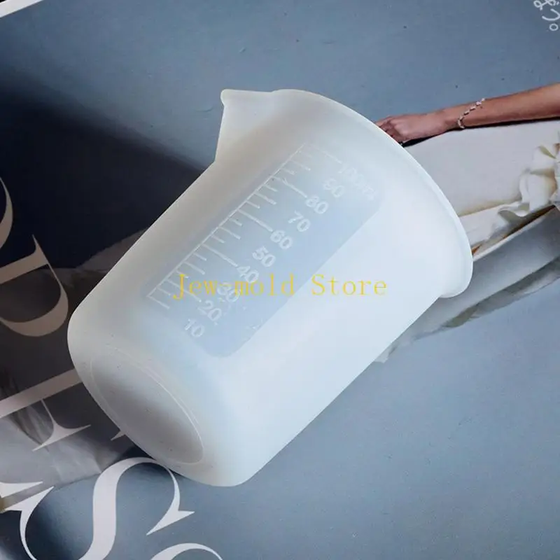 C71B Measuring Cup and Silicone Stirring Rod Set 150ml Mixing Cups Transfer Straw Epoxy Resin Mixed Supplies Cup Making