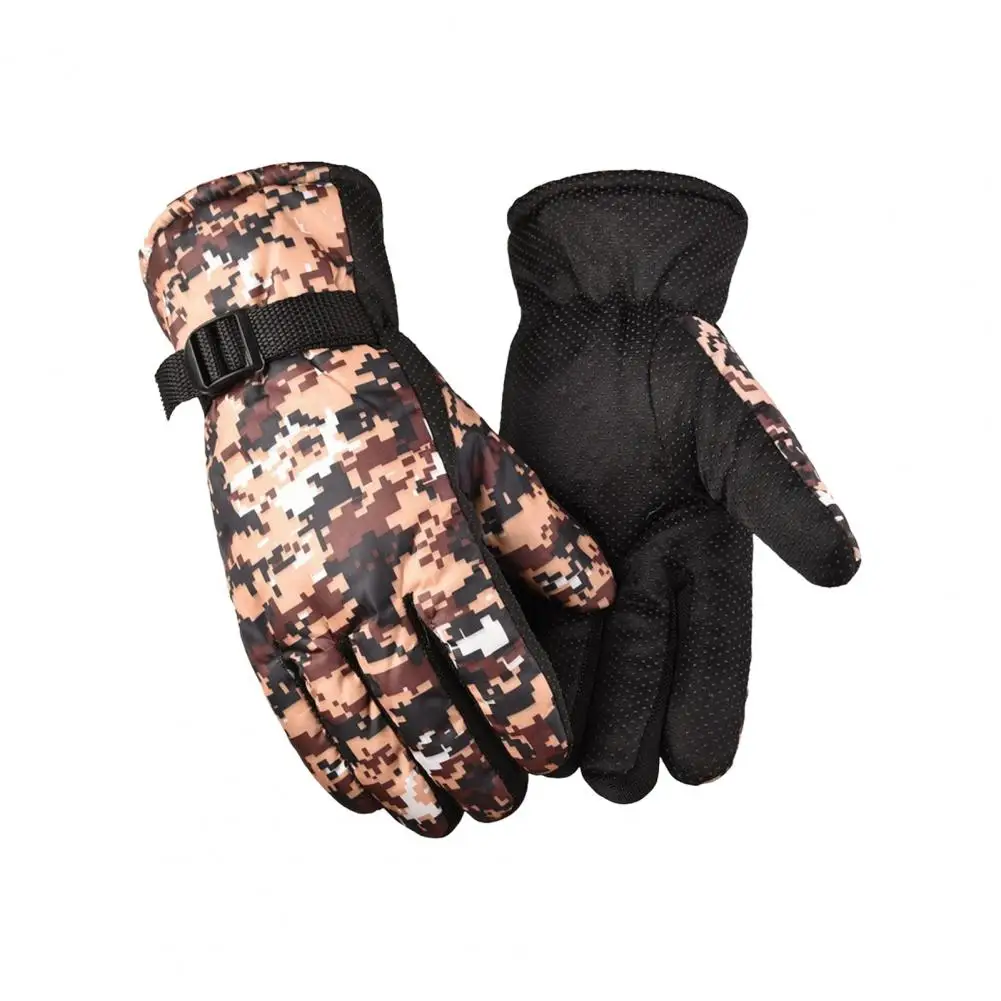 Winter Gloves Camouflage Cycling Gloves for Men Women Waterproof Adjustable Outdoor Motorcycle Snow