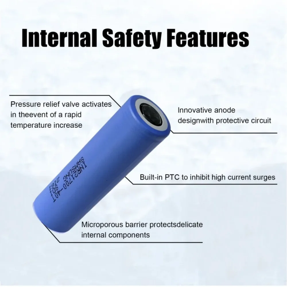Original ICR21700 10C Rechargeable 4000mAh Lithium Battery 3.7V High Current Screwdriver Battery