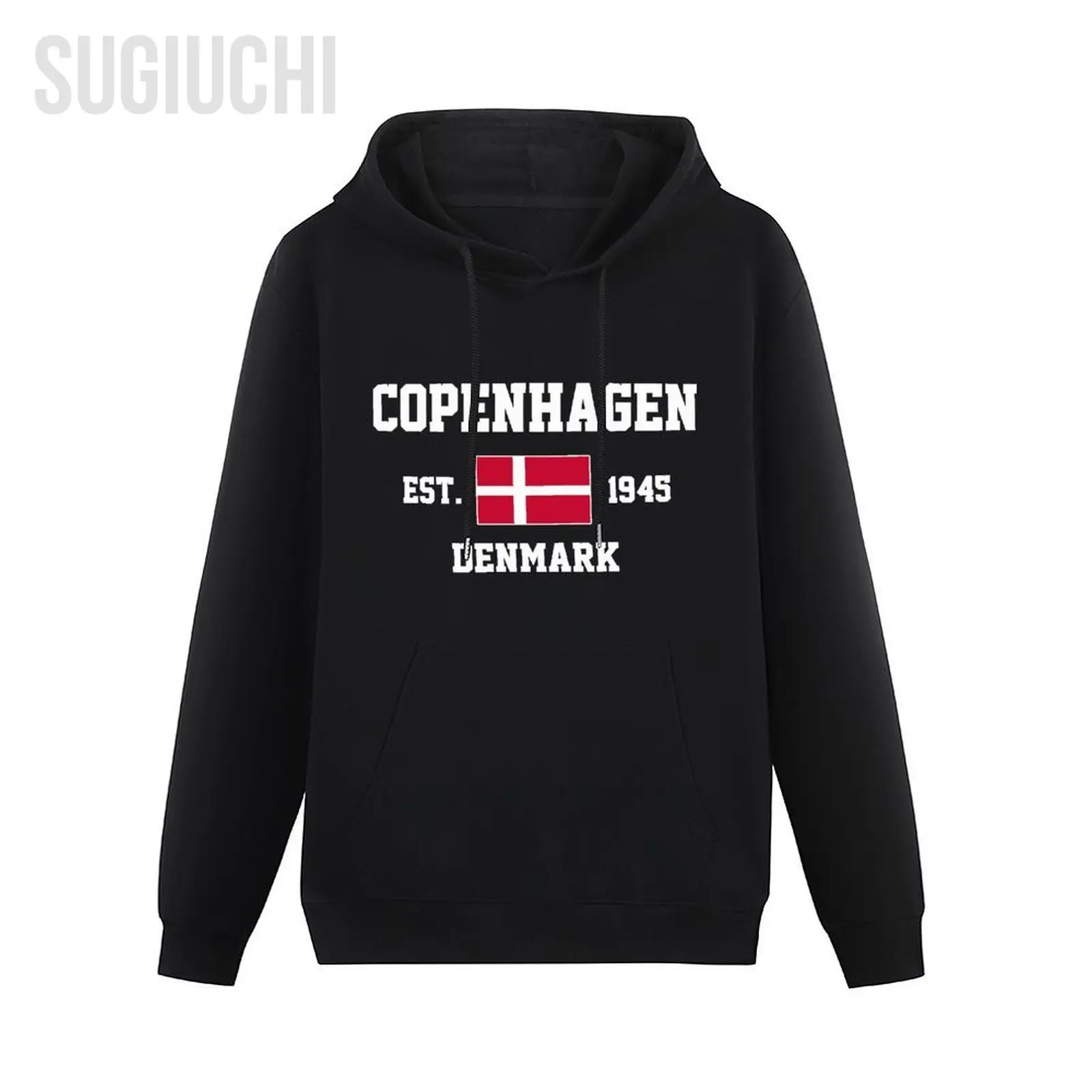 Men Women Hoodies Denmark EST.1945 Copenhagen Capital Hoodie Pullover Hooded Hip Hop Sweatshirt Cotton Unisex