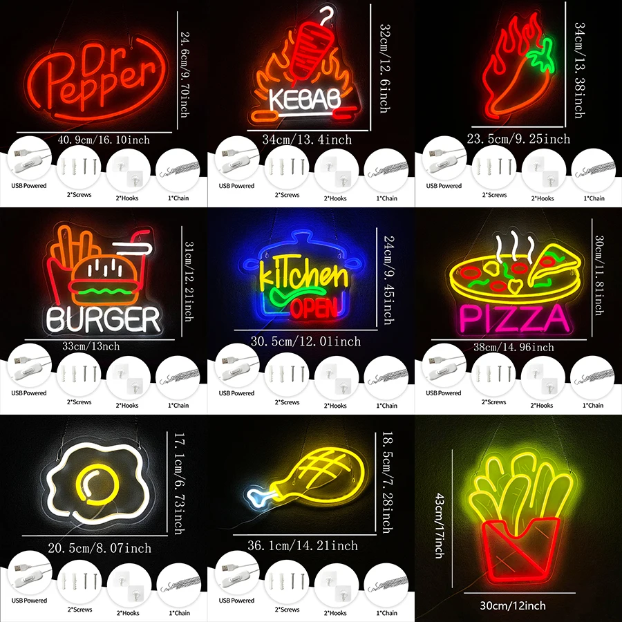 Neon Sign Dapur Terbuka untuk  - Photography Lighting For Food ulasan dan harga