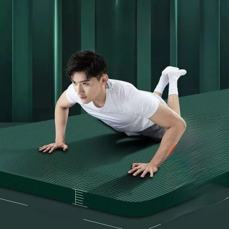 Thickened Yoga Mat Fitness Exercise Home Use Anti-Slip Noise Reduction Shock Absorption Men Women Sports Mat Can Sleep on