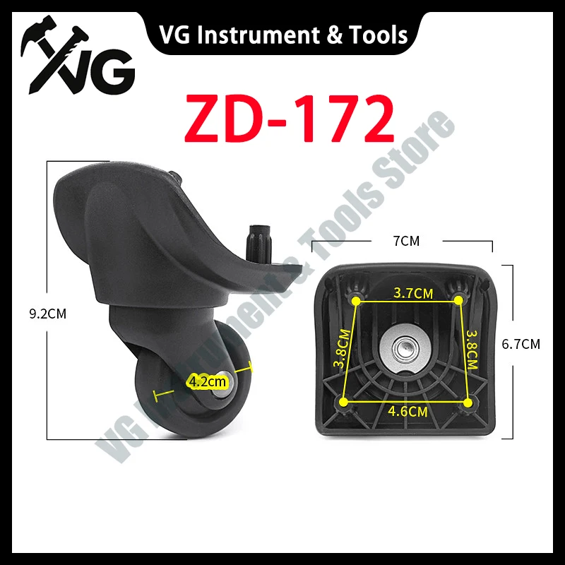 

For American Tourister ZD172 Universal Luggage Wheel Mute Wear-resistant Push-pull Smooth Luggage Replacement Accessories Wheels