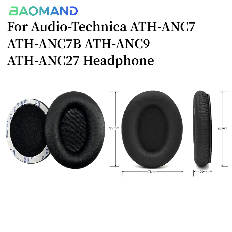 

Ear pads for Audio-Technica ATH-ANC7 ATH-ANC7B ATH-ANC9 ATH-ANC27 Headphones memory foam Earmuff Earpads Cover Cups