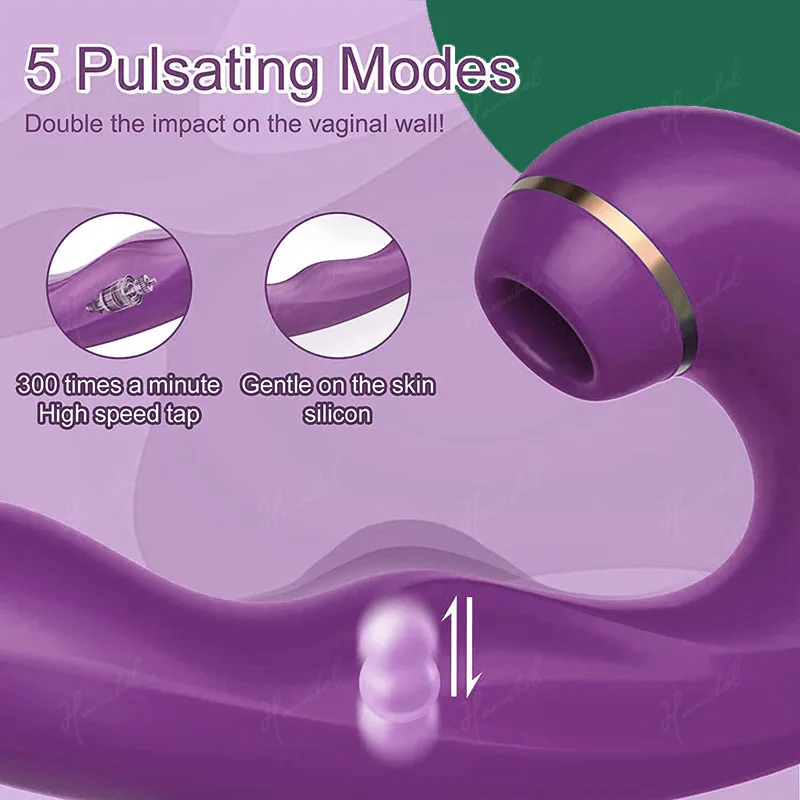 Hannibal Clitoral Licking G-Spot Vibrator 3 in 1 Clit Tongue Dildo Vaginal Vibrating Stimulator with 10 Modes Sex Toys for Women