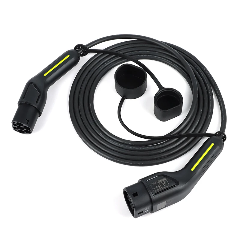 EV Oplaadkabel Type 2 16A 32A 3.6KW 22KW 3 Fase Elektrische Voertuig Koord voor Station EVSE Vrouw naar Man Plug - afbeelding 2