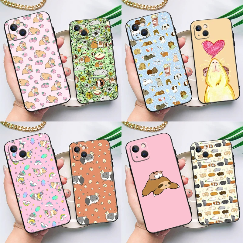 Cute Cartoon Guinea Pig Phone Case For Samsung Galaxy S25 S24 S23 S26 Ultra S20 FE S21 FE S22 Plus S10 S25 FE Cover