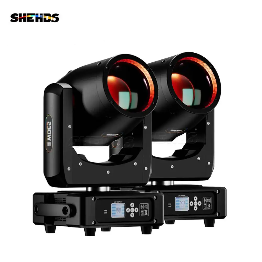 Nieuwe Aankomst Shehds 2 Stuks Mini 230W 7r Beam Moving Head Verlichting Regenboog Voor Bruiloft Nachtclub Disco Performance