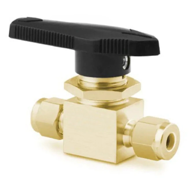 B-43S4-SC11 Brass Ball Valve 1/4 in. Tube Fitting 40 Series 1.4 Cv