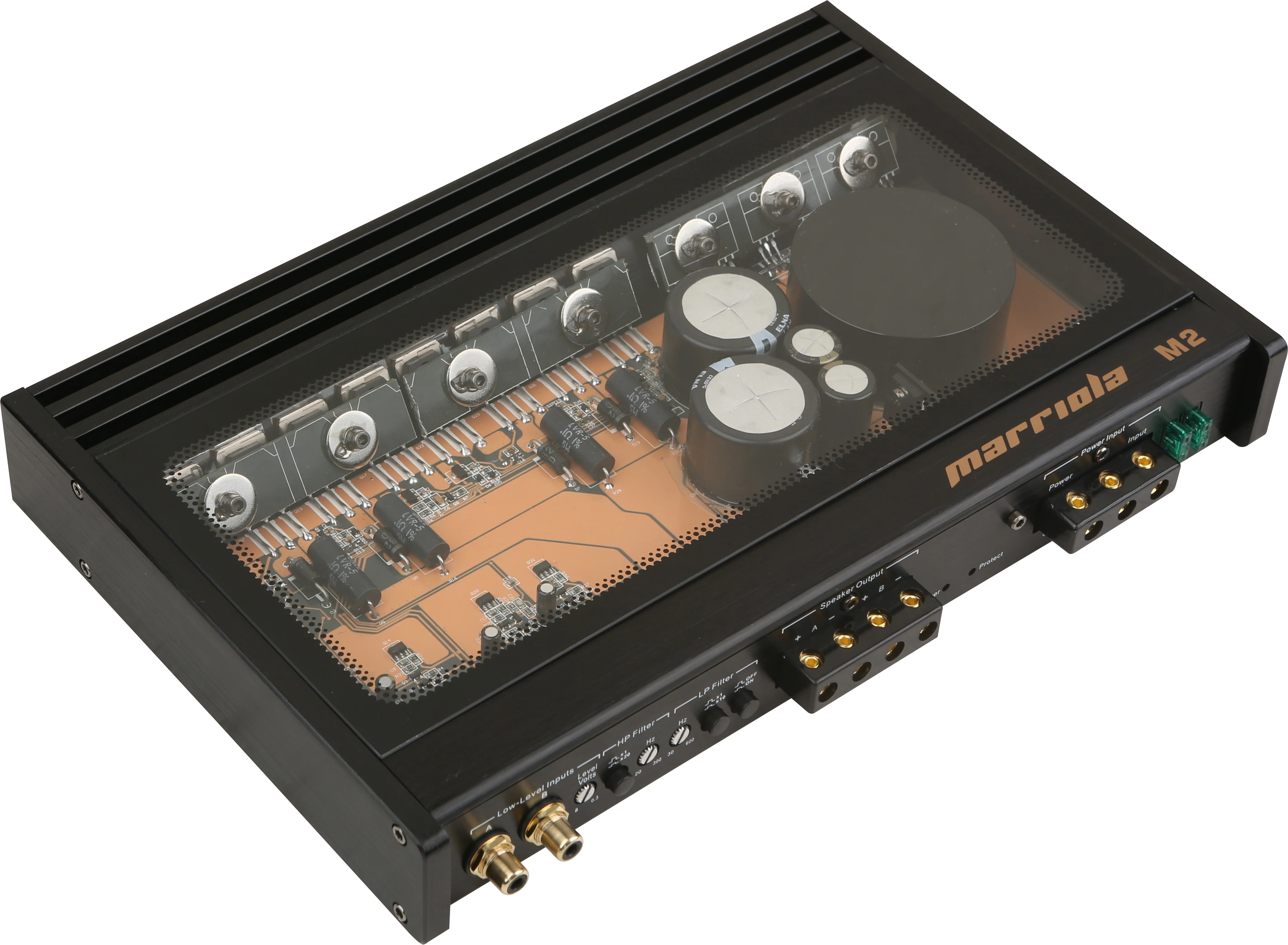 Hot Selling 2 Channels Car Amplifier M2 2*250W RMS REAL POWER Class AB with Crossovers