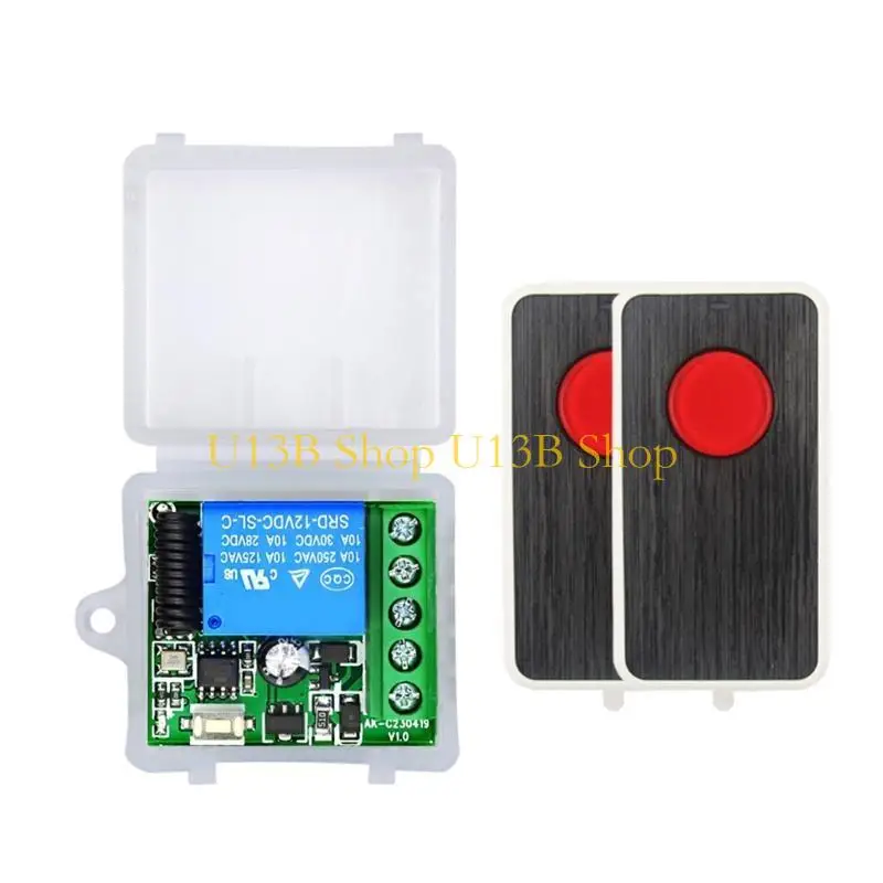 U13BワイヤレススイッチDC12V 1CHミニリレーモジュール433MHz RFトランスミッターLED照明用のリモートコントロール、CAR