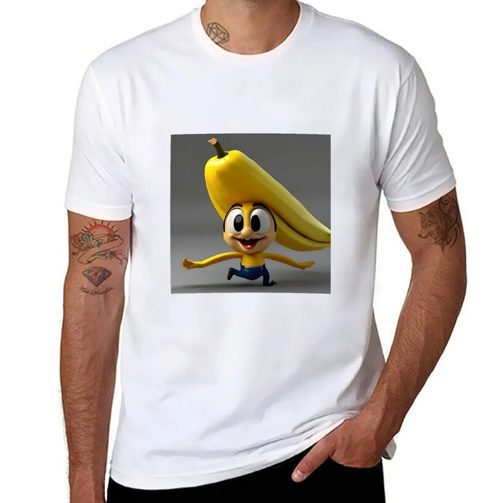 

Happy Banana Boy T-Shirt man t shirt cotton high quality t shirts for man cotton funny T-Shirt
