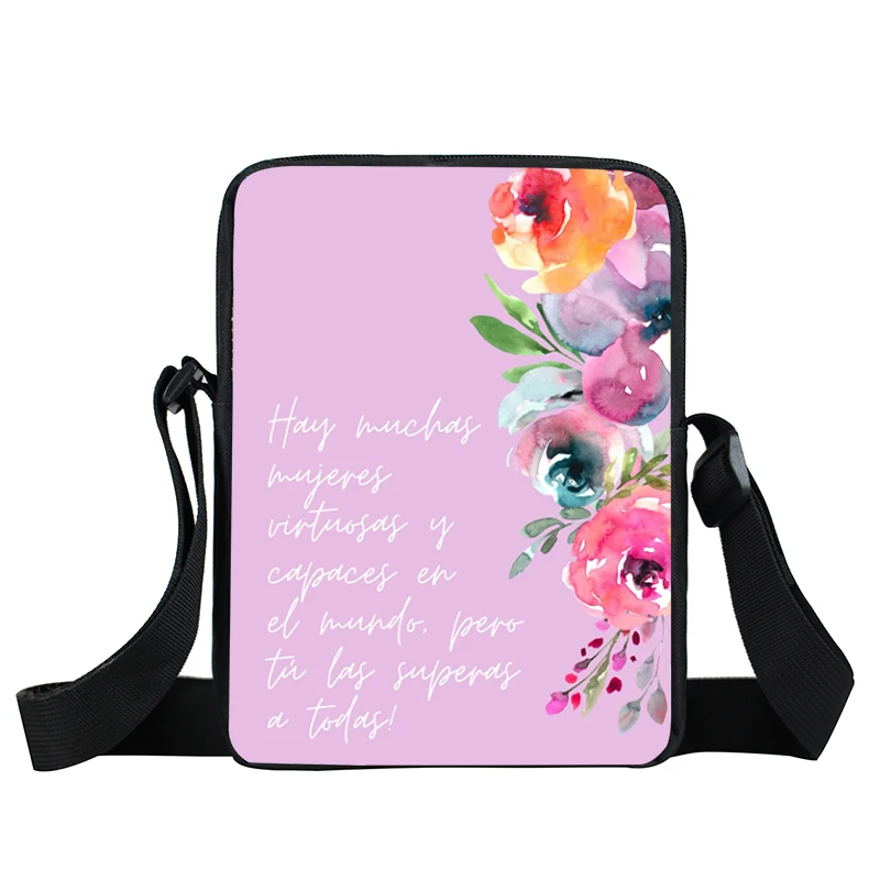 Spanish For Christian Bible Verses Messenger Bag Soy Hija De Dios Handbags Casual Shoulder Bag Christian Gifts Crossbody Bags