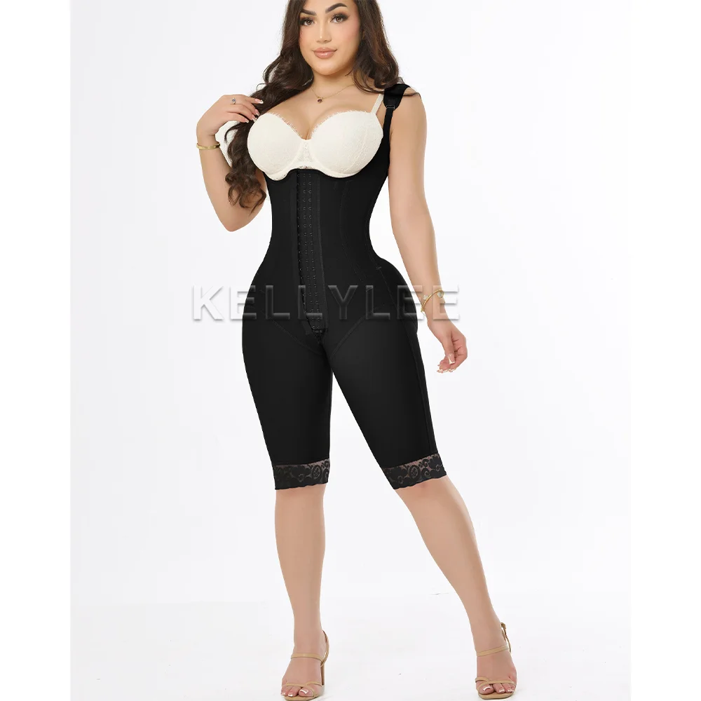 Front Breasted Shapewear Thong Tummy Control Open-Chest Fajas Colombianas Bodysuits Modeling Slim Fit Waist Shaper & Butt Lifter