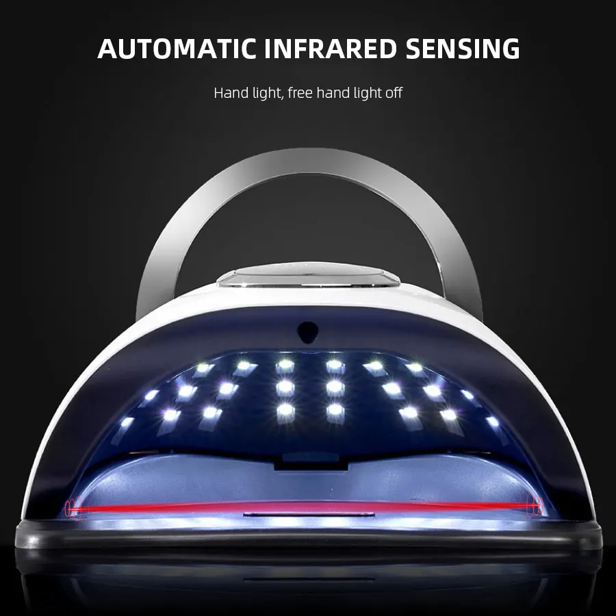 280W Led Uv Nageldrooglamp 66 Kralen Lamp Voor Manicure Met Bewegingsdetectie Grote Ruimte Voor Snel Uithardende Gellak En Thuisgebruik