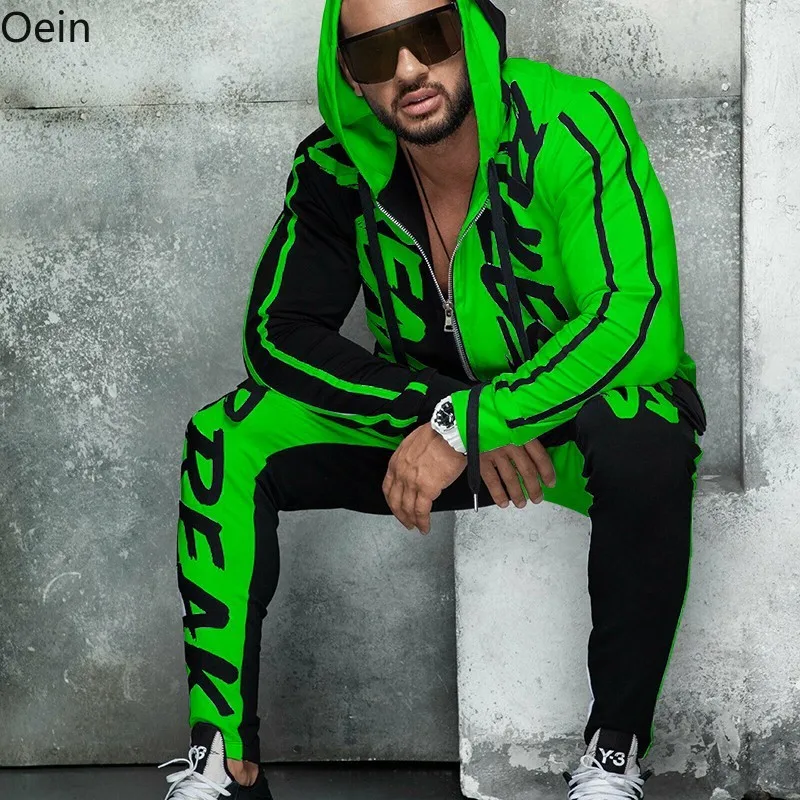 

Мужской спортивный костюм для бега из 2 предметов, повседневные штаны, толстовка, куртка, спортивный костюм, комплект в стиле хип-хоп