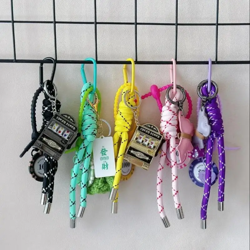 

Colorful Braided Lanyard Keychain For Phone Case Decoration Women Backpack Pendant Accessorie Hanging Cord Jewelry Gift