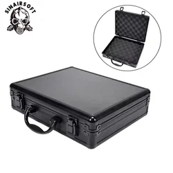 SINAIRSOFT Tactical Aluminum Pistol Case Shockproof & Water Resistant Hard Gun Box Foam Portable Design for Airsoft Glock IPSC