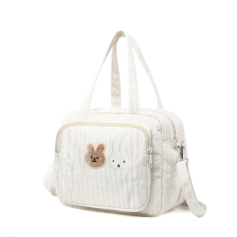 

Kawaii Miffy Rabbit Mommy Bag Cartoon Miffy Boris Сумка для мамы через плечо для ребенка Сумка для хранения подгузников для бутылочек