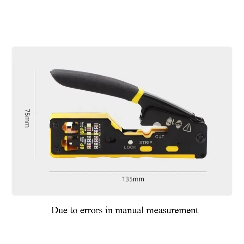 The Integrated Ethernet Crimping Tool RJ45 Crimping Tool Kit Is Suitable for Cat5 Cat5e Cat6 8P8C Connectors