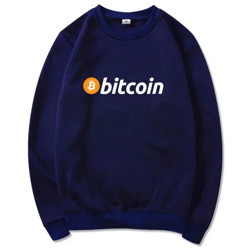 New Men O-Neck Sweatshirt Comfortable Women Bitcoin Printed Printed Hoodie Fashion Men\'s Pullover Street Trendy Men\'s Clothing